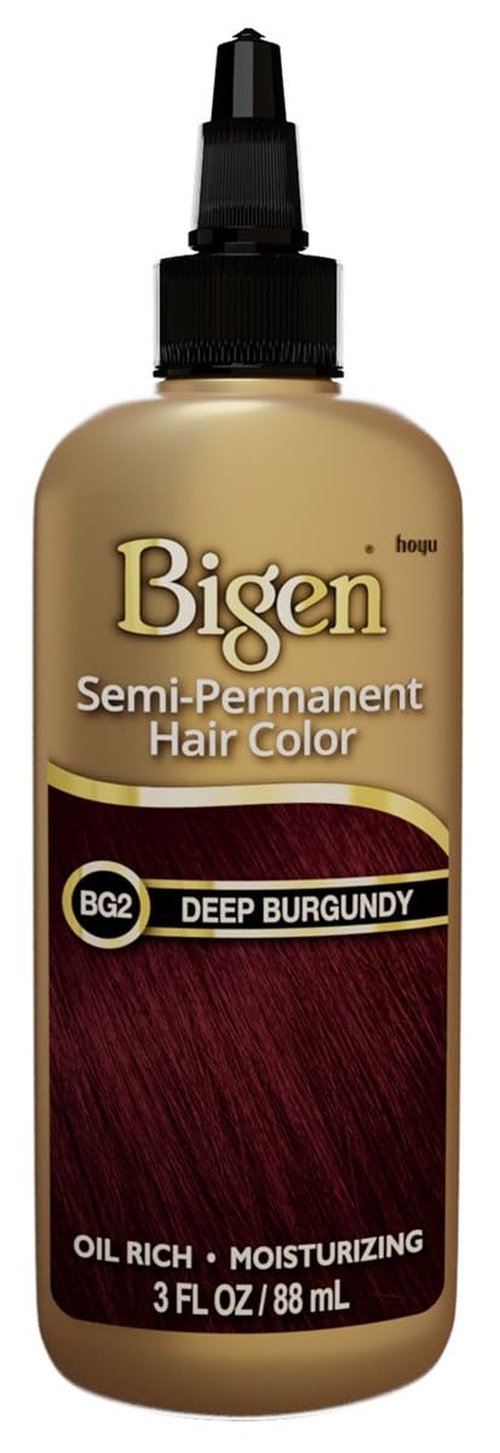 Bigen Semi-Permanent Hair Color - Deep Burgundy #BG2 | 3 Ounce (88ml) for Vibrant, Long-Lasting Color