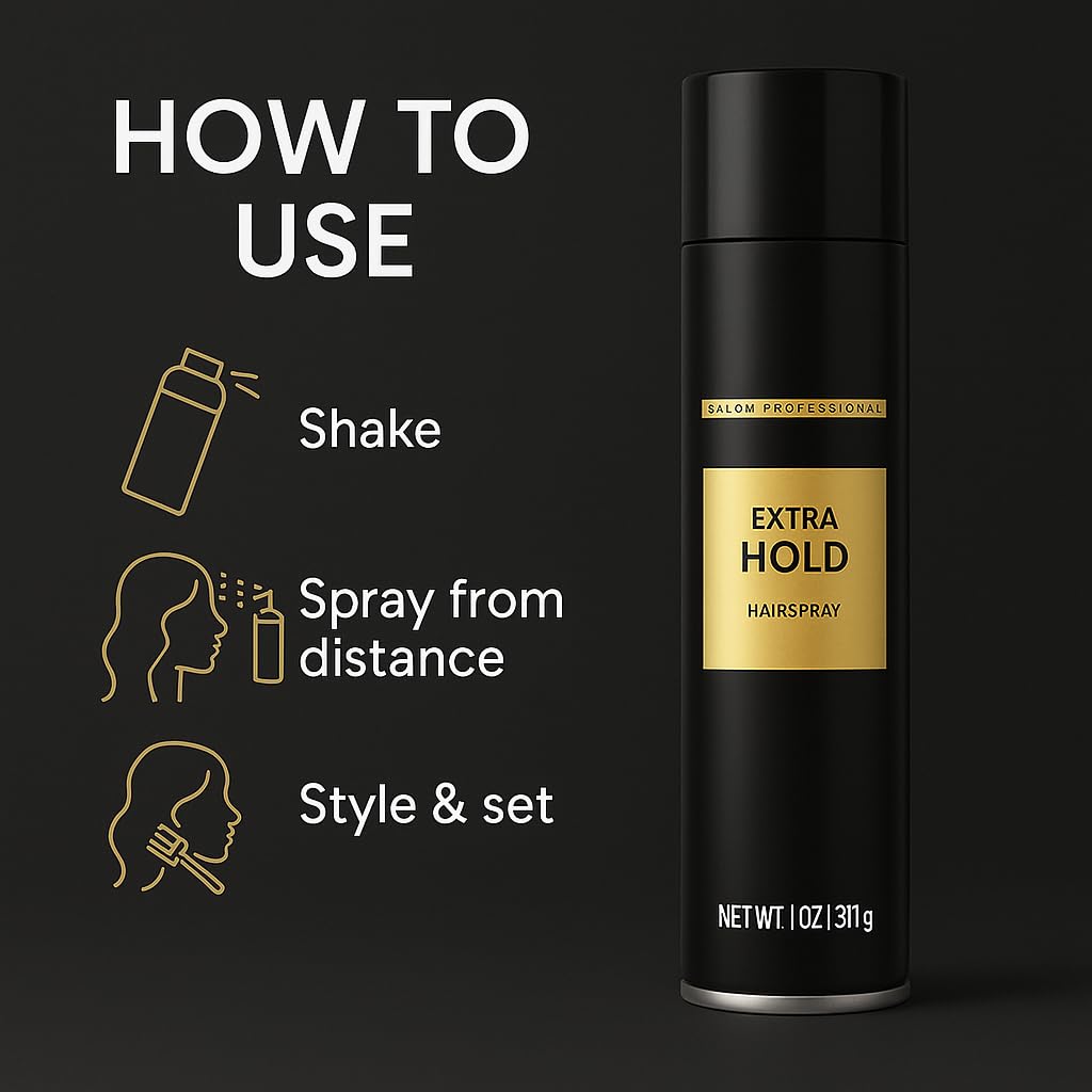 Skiennix Extra Hold Hair Spray - Long-Lasting Control & Frizz Management | Fast-Dry Formula, 11 oz