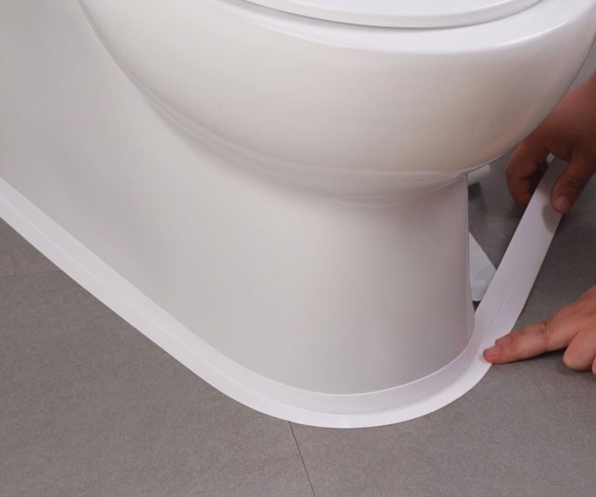 Skiennix Caulk Tape - Self-Adhesive Waterproof Sealant Strip for Bathroom & Kitchen | 2 Rolls, White