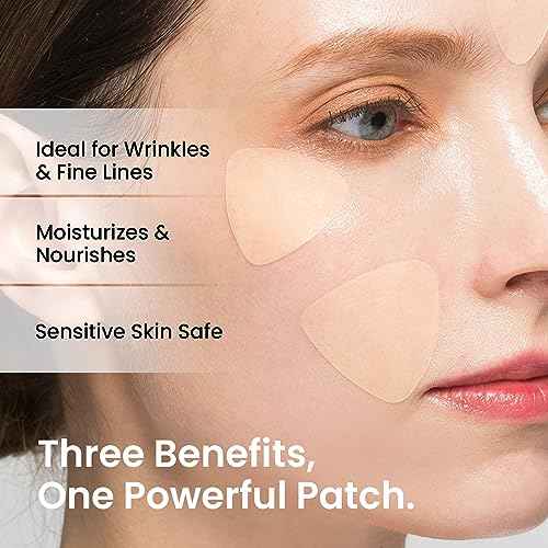 Advanced Wrinkle Patches 60ct Smile Line, Frown Line Wrinkle Patches for Facial Korean Skin Care Face Wrinkle Tape Invisible Overnight with Retinol & Collagen (Small (Face))