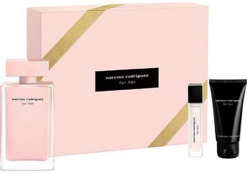 Narciso Rodriguez 3-Piece Fragrance Set for Her - Eau De Parfum Spray & Body Lotion | 3.3 Oz + 1.6 Oz