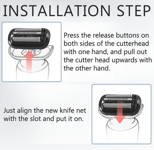 Braun Series 5 & 6 Replacement Foil Shaver Heads - Compatible with New Generation Razors | 2 Count