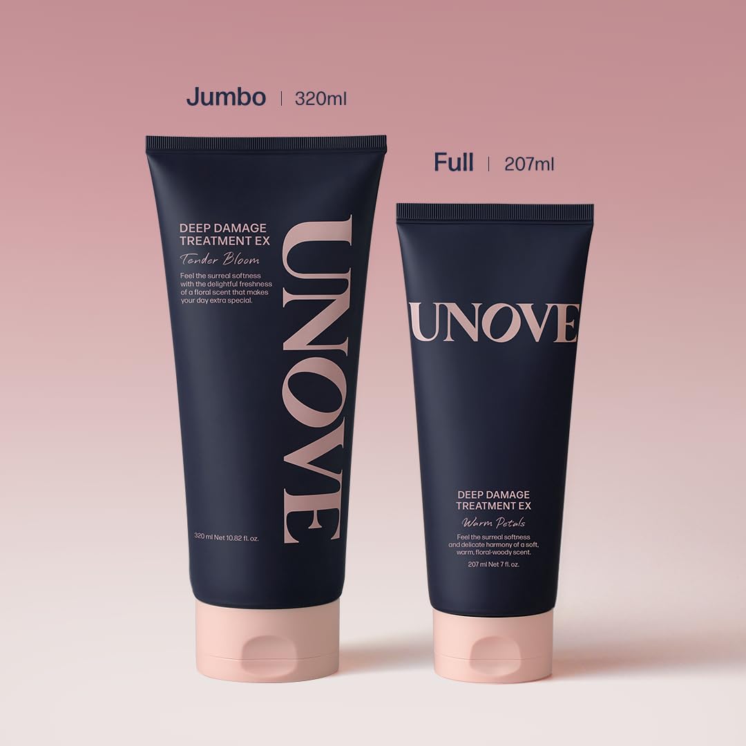 UNOVE Deep Damage Repair Hair Mask - Protein Treatment for Dry, Frizzy Hair | Deep Conditioning & Keratin | Warm Petal, 10.82 fl oz