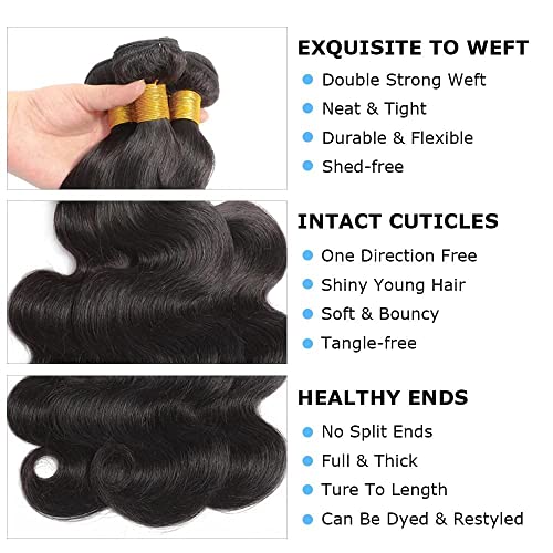 Body Wave Bundles Human Hair 22 22 22 Inch Human Hair Bundles Body Wave 3 Bundles Unprocessed Brazilian Virgin Hair Extensions