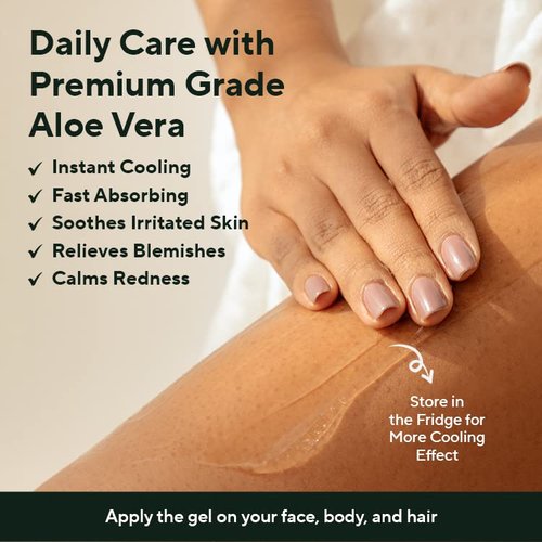 AROMATICA Organic Aloe Vera Gel Gift Set 300ml each – Vegan Body Moisturizer for Irritated Skin, After-Sun Skin Care