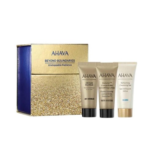 AHAVA Refresh & Hydrate Express Set - Hyaluronic Acid Cream, Leave-On Mask & Mineral Shower Gel - Complete Face & Body Hydration Kit