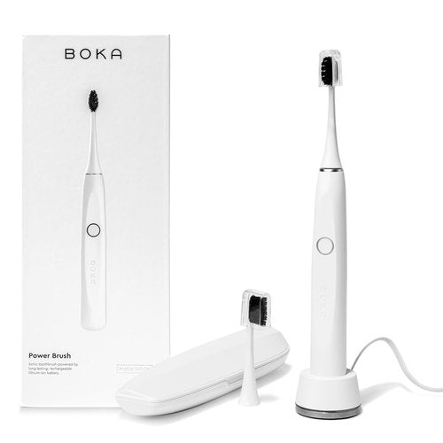 Boka Electric Toothbrush - Rechargeable Sonic Power with 2 Heads for Deep Cleaning | Dentist Recommended