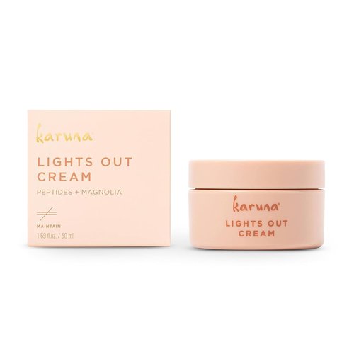 Karuna Lights Out Cream - Anti-Wrinkle Night Moisturizer with Magnolia, Peptides & Hyaluronic Acid | 50 ml
