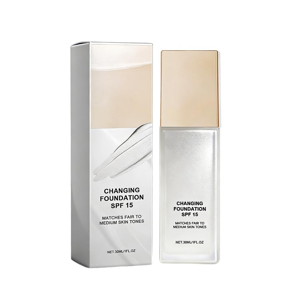 Skiennix Color Changing Foundation - Hydrating, Lightweight Liquid for Mature Skin | Universal Tone (1PC)