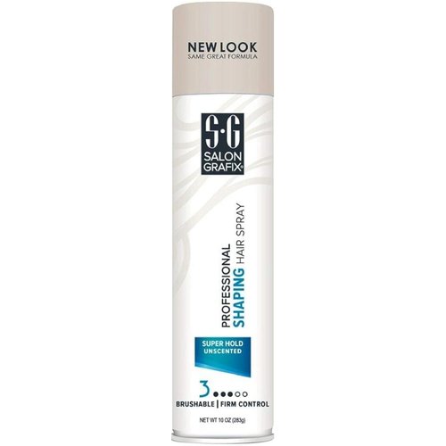 Salon Grafix Professional Super Hold Hair Spray - Unscented, 10-Ounce (3-Pack) for Long-Lasting Style