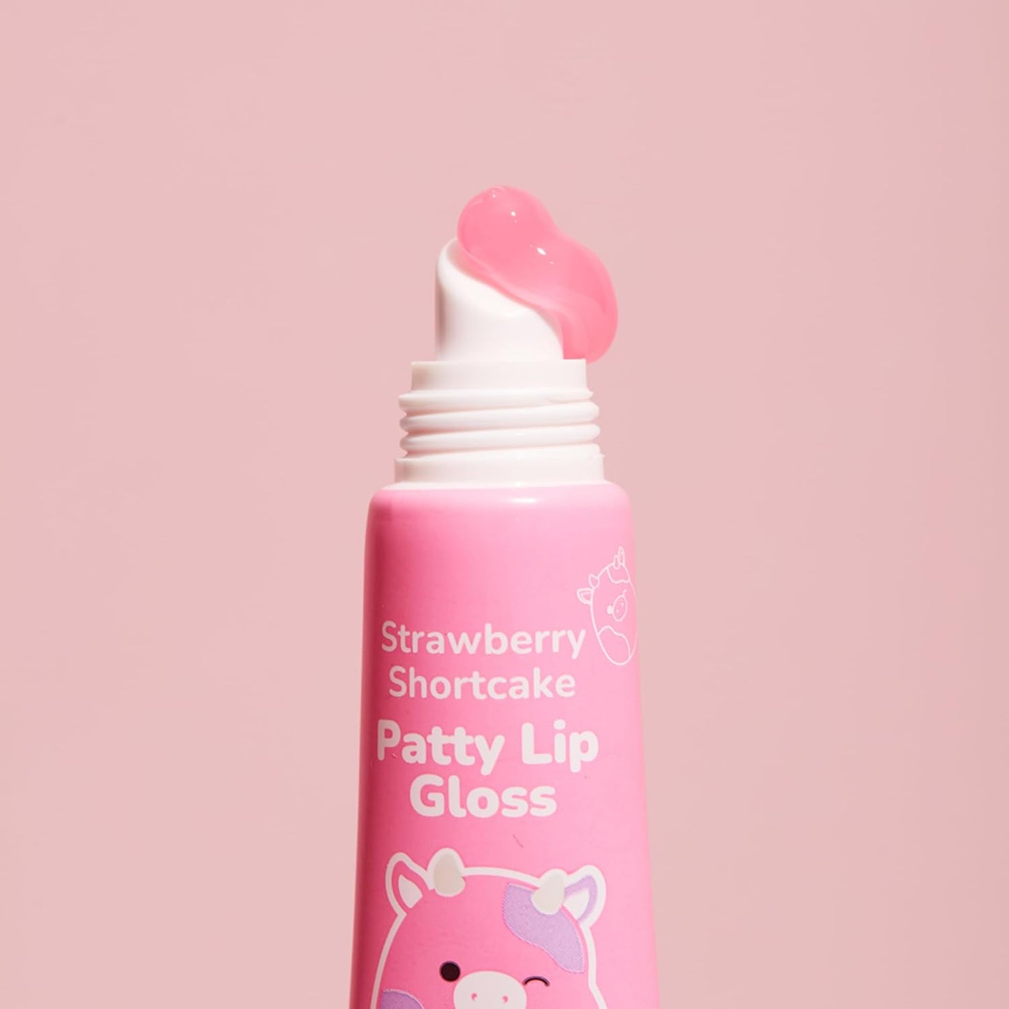 TONYMOLY Patty Keychain Lip Gloss - Hydrating Strawberry Shortcake Sheer Pink, Non-Sticky, 11ml