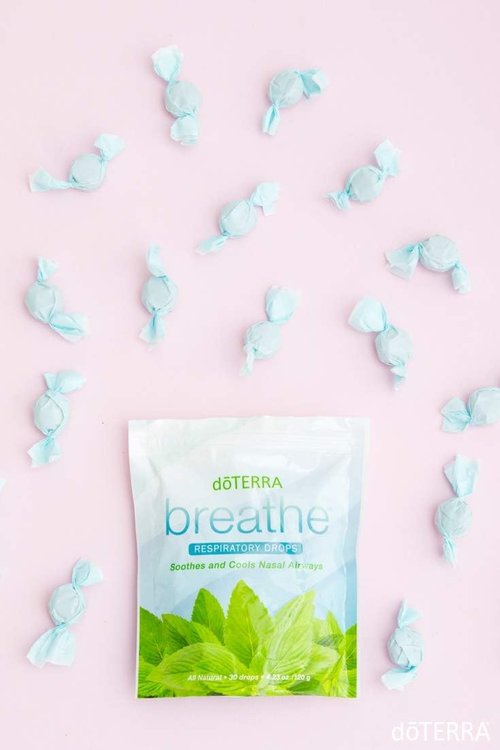 doTERRA Breathe Respiratory Drops - 30 Count | Soothing Relief for Clear Breathing (2 Pack)
