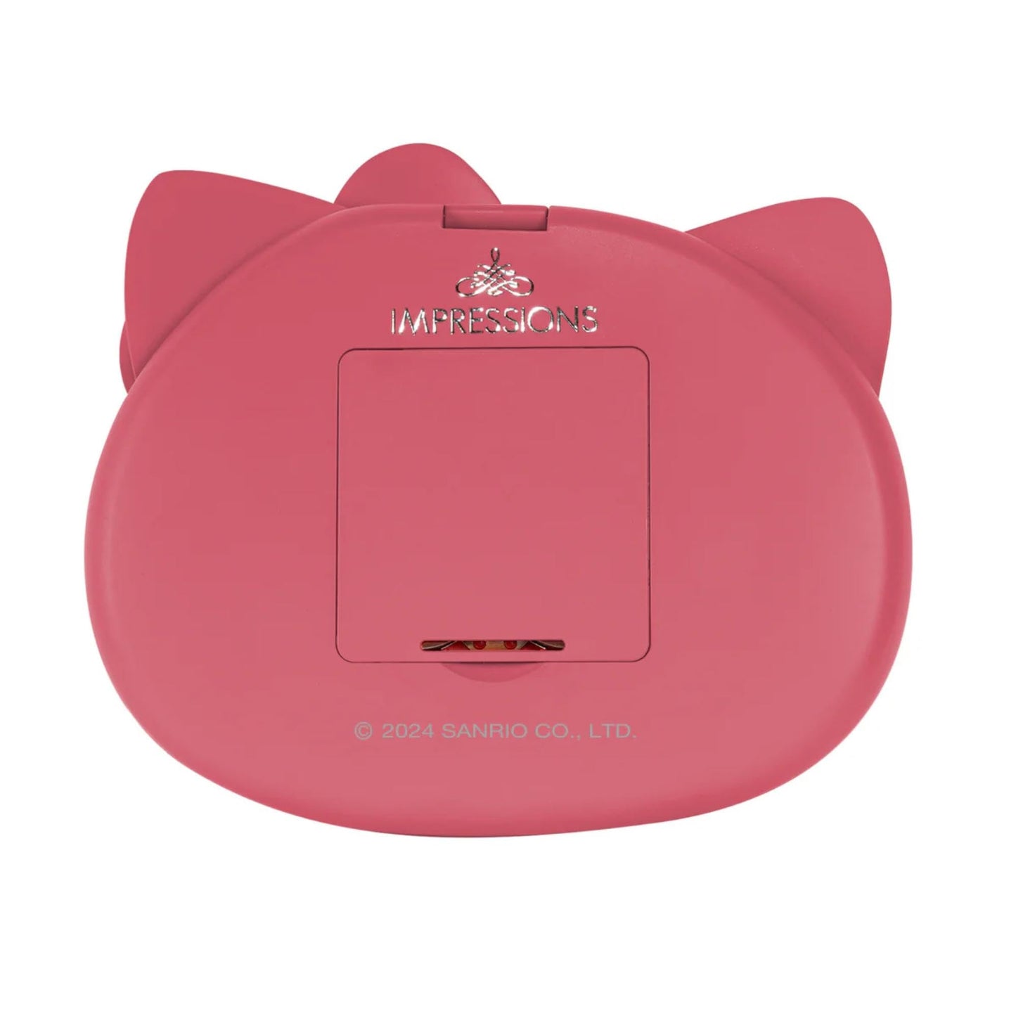 Impressions Vanity Hello Kitty Kawaii Compact Mirror with Touch Sensor Switch for Adjustable Brightness, Lighted Makeup Mirror with LED Lights and 2X Magnifying Mirror (Red)