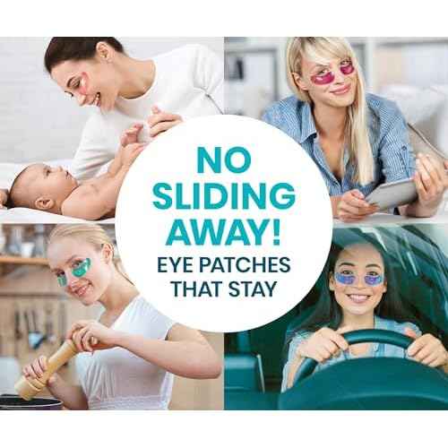 Stylia Collagen & Vitamin C Under Eye Patches for Puffy Eyes & Dark Circles - Depuffing, Hydrating & Firming Under Eye Mask with Hyaluronic Acid - Vegan, Cruelty-Free Skincare (30 Pairs)