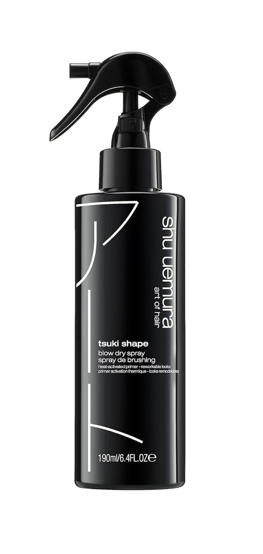 Shu Uemura Art of Hair Tsuki Shape Blow Dry Spray - Heat-Activated Styling Spray for Volume & Definition, 6.4 Fl Oz