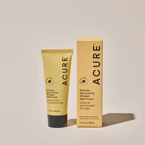 Acure Radically Rejuvenating Night Cream - Anti-Aging Peptide Face Moisturizer for All, Hydrating & Renewing, 1.7 fl oz (2 Pack)