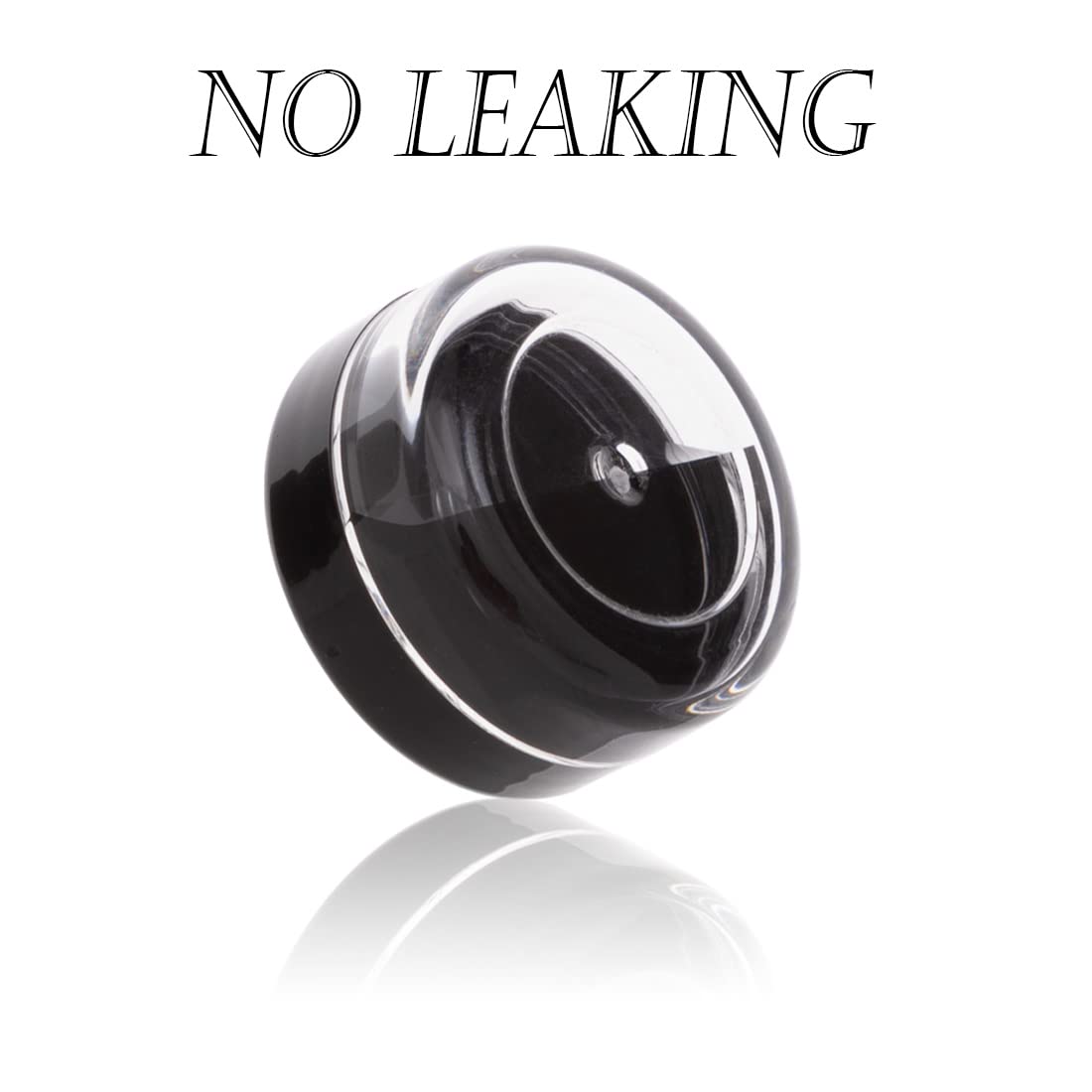 ZEJIA 3 Gram Sample Containers with Lids,75Pack Tiny Sample Jars with Labels, Mini Plastic Cosmetic Containers for Beauty Products, Lip Balms, Lotion, Powder (Black Lids)