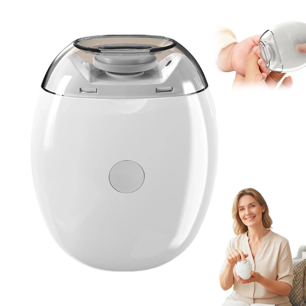 Universal Automatic Fingernail Grinder,Portable Electric Nail Clipper with LED Light and 3 Speeds,360° Silent Auto Fingernail Cutter and Polishing Trimmer,Grooming Home