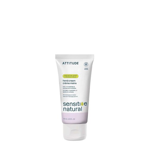 ATTITUDE Hand Cream - Sensitive Skin Relief with Oat & Chamomile | EWG Verified, Vegan, 2.5 Fl Oz