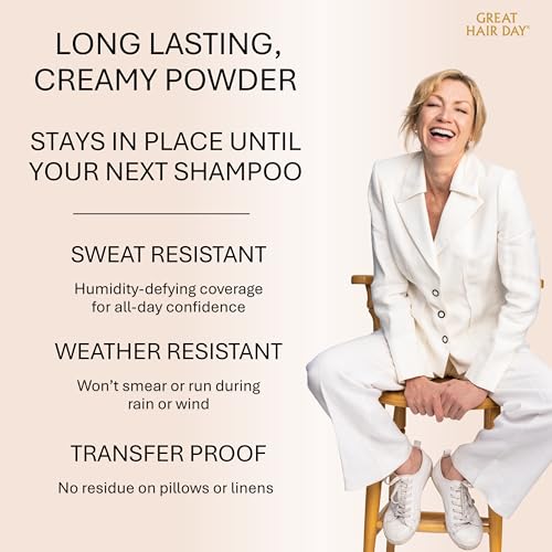 Joan Rivers Great Hair Day Root Touch Up Powder – Fill-in Powder for Thicker, Fuller Looking Hair (Ash Blonde)