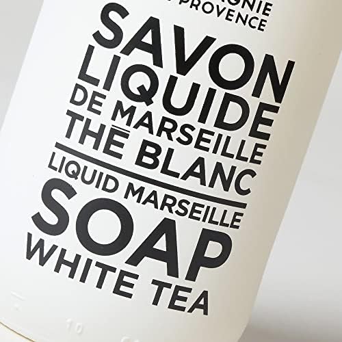 Compagnie de Provence Liquid Soap - Extra Pure White Tea - 16.7 Fl Oz Glass Pump Bottle