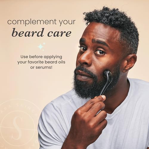 Sdara Black Derma Roller Microneedling Roller Face - Includes Free Storage Case