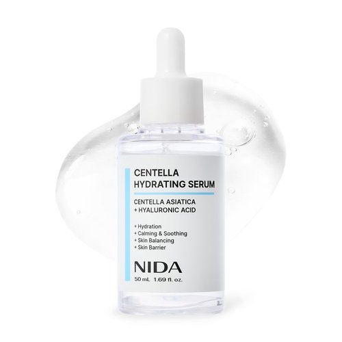 NIDA Centella Hydrating Serum - Centella Asiatica & Hyaluronic Acid for Soothing Hydration | 1.69 fl. oz. (50ml)