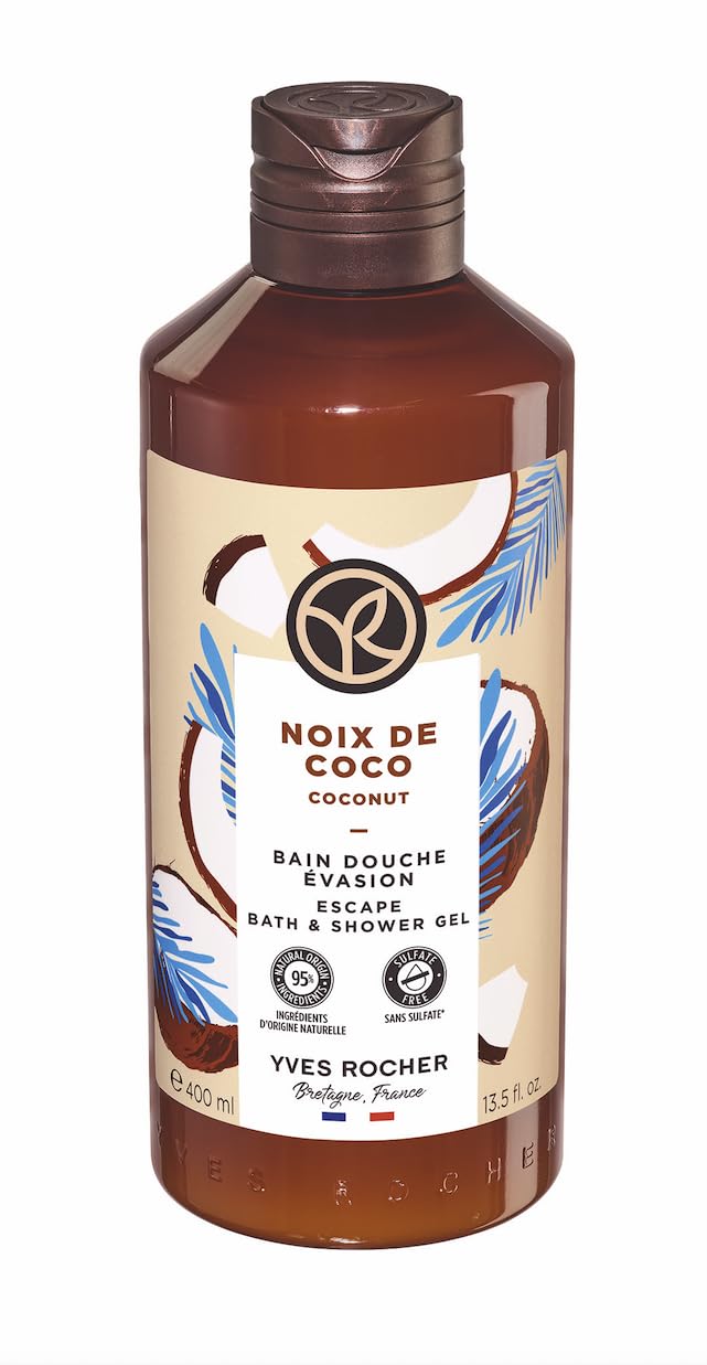 Yves Rocher Coconut Body Shower Gel - Refreshing Hydration | 400 ml / 13.5 fl. oz.