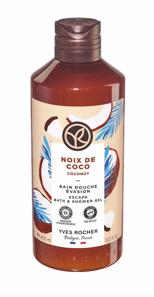 Yves Rocher Coconut Body Shower Gel - Refreshing Hydration | 400 ml / 13.5 fl. oz.