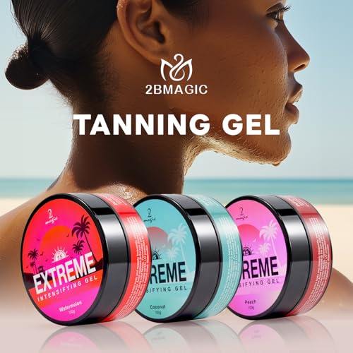 2Bmagic Shine Brown Tanning Gel Tan Accelerator Gel Intensive Tanning Oil for Outdoor Sun & Tanning Beds (Cocount)