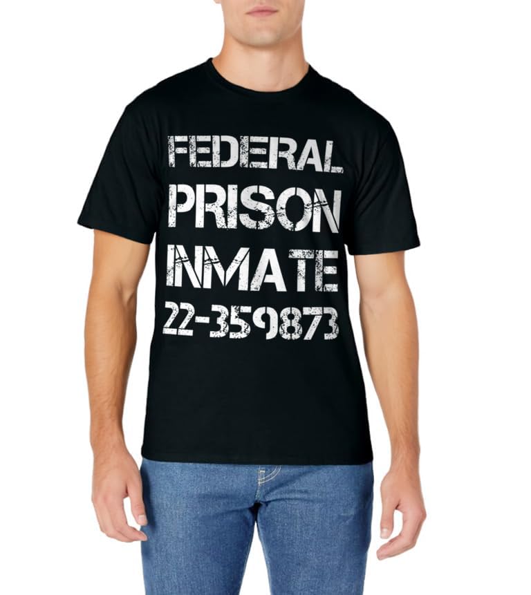 Halloween Federal Prison Jail Inmate Prisoner Costume T-Shirt