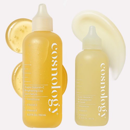 COSNOLOGY Glass Skin Concentration Care Set - Glow Serum & Brightening Ampoule | 150ml & 80ml