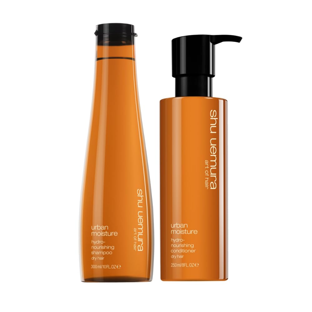 Shu Uemura Urban Moisture Shampoo & Conditioner Set - Deep Hydration for Dry Hair, Reduces Frizz & Adds Shine