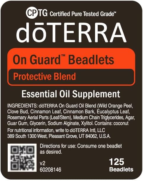 doTERRA On Guard Essential Oil Beadlets - Protective Blend for Immunity Support | 125 Ct (2 Pack)