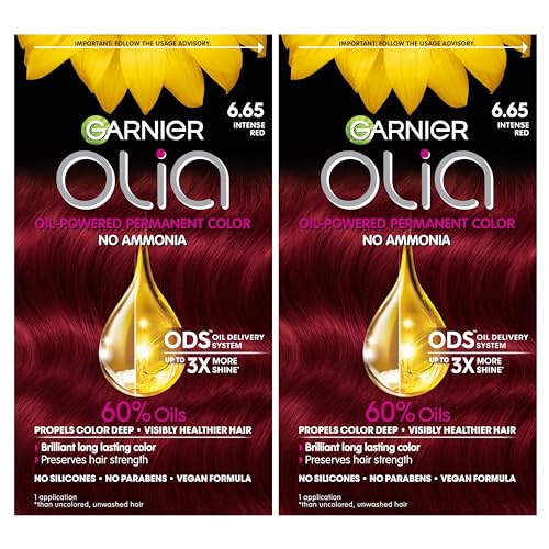 Garnier Hair Color Olia Ammonia-Free Brilliant Color Oil-Rich Permanent Hair Dye, 6.3 Light Golden Brown, 1 Count (Packaging May Vary) (Pack of 2)