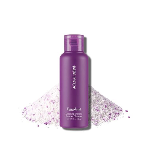 Papa Recipe Eggplant Enzyme Cleansing Powder - Gentle Exfoliating Face Wash | 1.7oz/50g for Balanced, Moisturized Skin