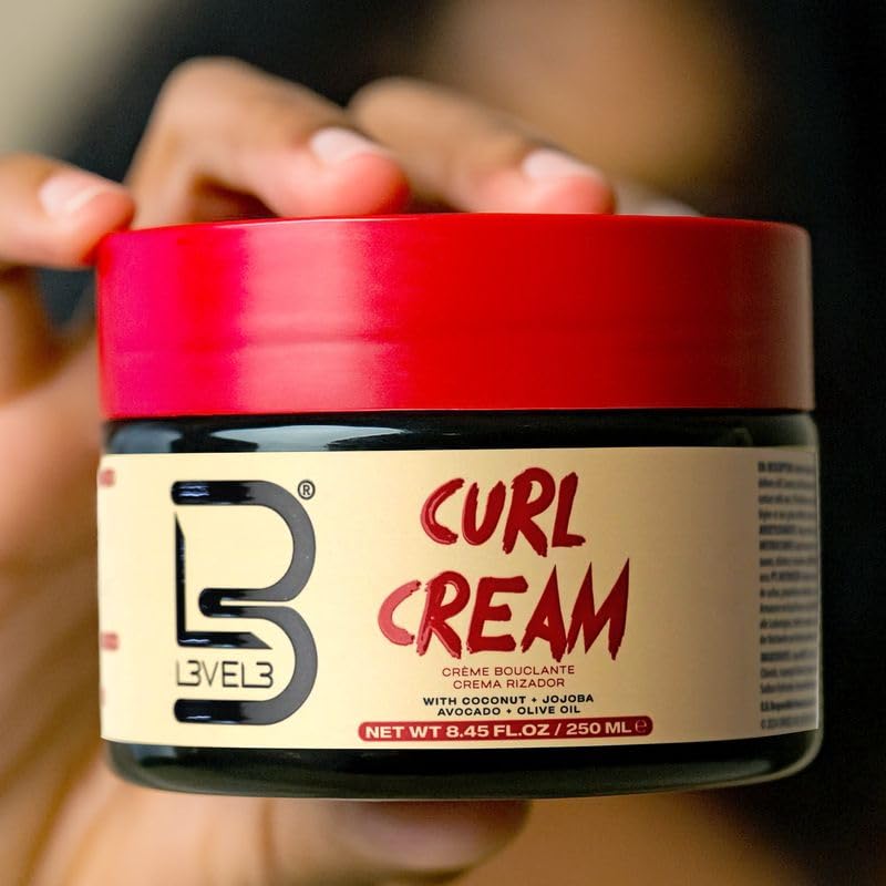 Skiennix Level 3 Hydrating Curl Cream - Coconut & Jojoba Oil for Coily & Curly Hair - Locks In Moisture & Shine
