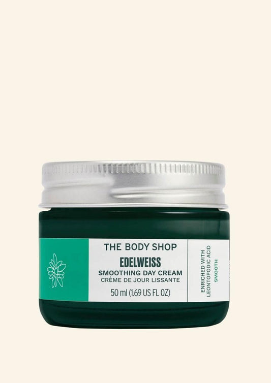 The Body Shop Edelweiss Day Cream - Smoothing Formula for Radiant Skin | 50 ML