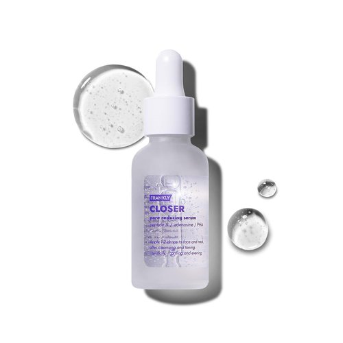 FRANKLY Closer Serum - Pore Minimizer with 9 Peptides & Vegan Collagen | Korean Anti-Aging Hydration | 1.01 fl oz