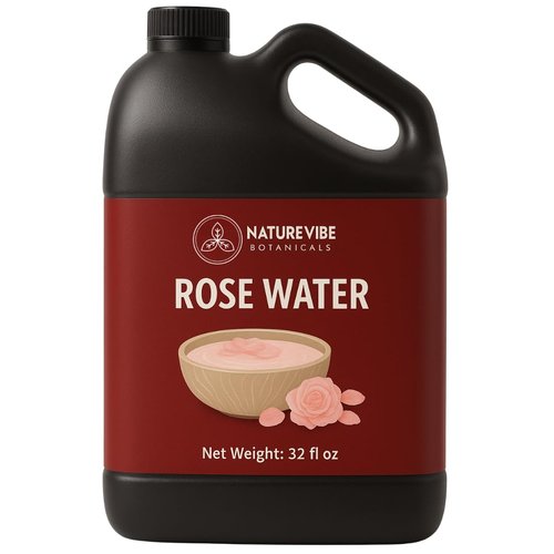 Naturevibe Botanicals Pure Rose Water Toner - 32 oz Hydrating Facial Mist & Hair Spray | 100% Natural & Alcohol-Free