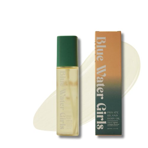 Private Island Body Oil - Deeply Hydrating Collagen Peptides for Winter-Dry Skin | Firming & Nourishing (3.4 oz)