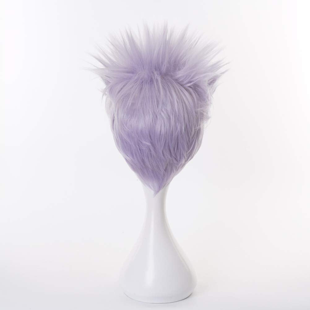 XiongXiongLe Anime Wig Cosplay Jujutsu Kaisen Gojo Satoru Light Purple Costume Wig Hairs For Unisex Adult Girls Boys Cos Role Playing Daily Party Halloween Christmas(Gojo Satoru 2)