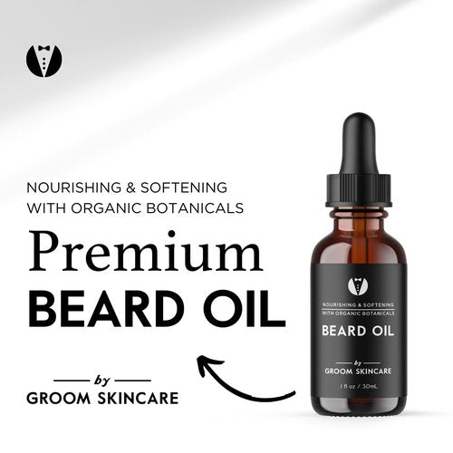GROOM Forest Scented Beard Oil - Woodsy Conditioner & Moisturizer | Lightweight, Non-Greasy | 1 oz