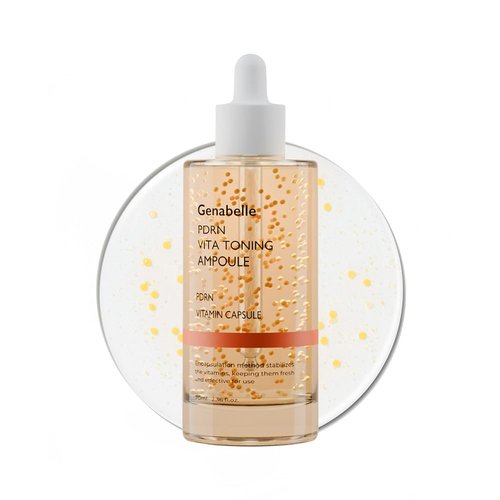 Genabelle PDRN Vita Toning Ampoule - Jumbo Size Lightweight Serum for Glass Skin & Toning, 2.36 fl oz