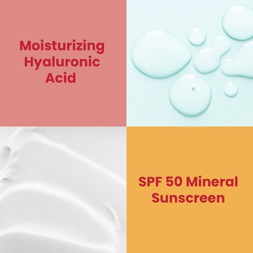 Healthy Skin Lab Tinted Moisturizer SPF 50 - Lightweight Hydrating Mineral Sunscreen for Face, 1.8 oz