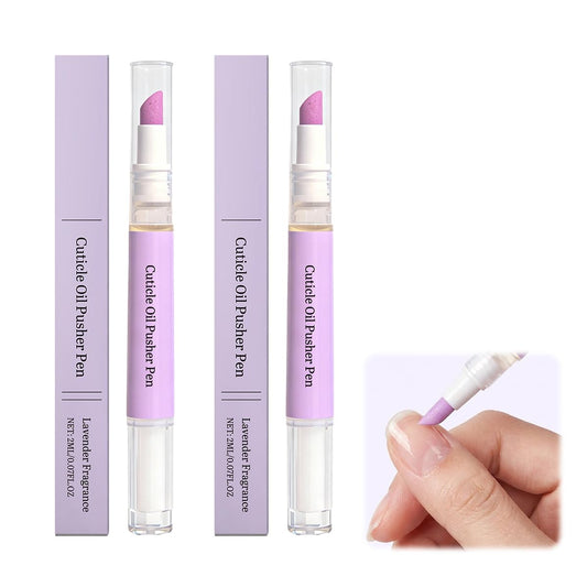 Skiennix 2-in-1 Cuticle Oil Pen & Pusher - Moisturizing Nail Care Tool for Easy Application (2PCS)