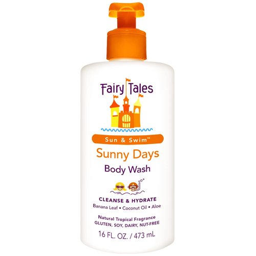 Fairy Tales Sunny Days Body Wash - Chlorine & Sunscreen Removal for Swimmers | Gentle Formula - 16oz