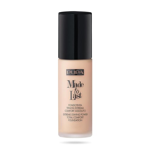 PUPA Milano Made To Last Foundation - Extreme Hold & Comfort - Long Lasting Fluid - Light Beige - 1.01 Oz