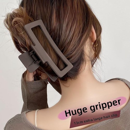 Handmade Oversized Square Frosted Claw Clip Strong Hold Hair Accessory for Thick Hair