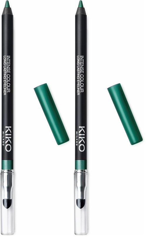 Kiko MILANO Intense Colour Eye Pencil - Metallic Emerald 08 | Long-Lasting Waterproof Eyeliner | Hypoallergenic & Cruelty-Free